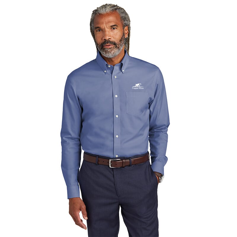 Copper-River Brooks Brothers Wrinkle-Free Stretch Pinpoint Shirt