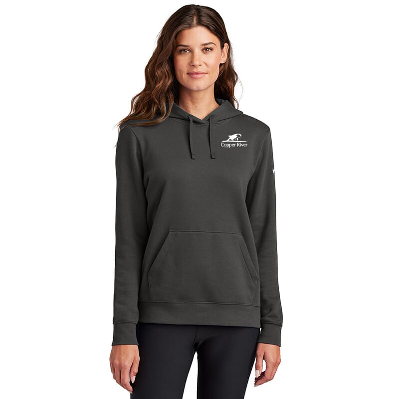 Copper-River Nike Women's Club Fleece Sleeve Swoosh Pullover Hoodie
