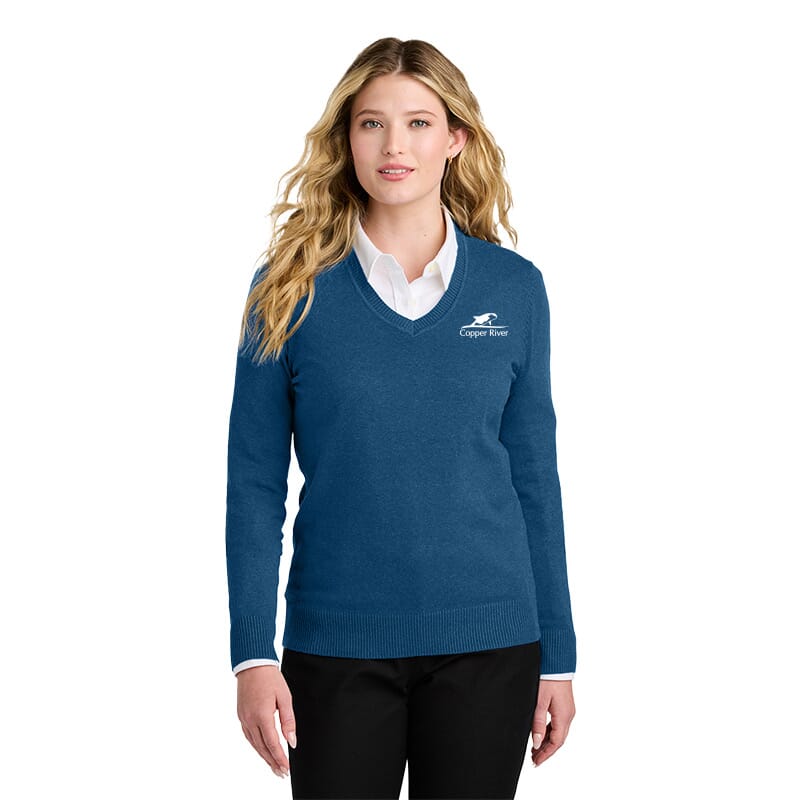 Copper-River Port Authority Women’s Easy Care V-Neck Sweater