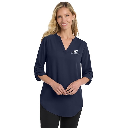 [101690615] Copper-River Port Authority Women's 3/4-Sleeve Tunic Blouse